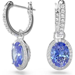 Constella Drop-Ohrhänger, Oval-Schliff, Blau, Rhodiniert