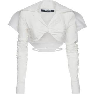 Jacquemus La Chemise Meio cotton cropped shirt - white - XXXL