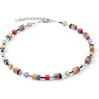 Coeur de Lion 3018/10-1511 Damen-Halskette GeoCUBE Multicolor Braun