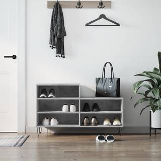 skoreol 102x36x60 cm konstrueret træ betongrå