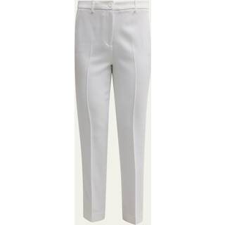MK Samantha Double Crepe Sablé Trousers - White - Michael Kors - EU38