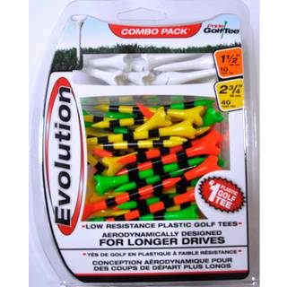 Pride Golf Tee Pride Performance Combo Pack (50 Count: 40 2-3/4 """" & 10 1-1/2 """")