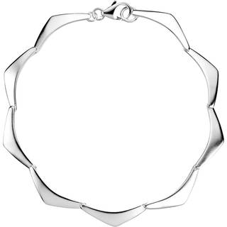 LUND Armbånd med trekanter i mat sølv