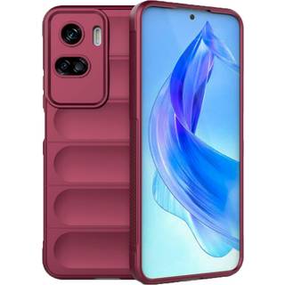 Honor 90 Lite Fleksibelt Plastik Bagside Cover - Vinrød