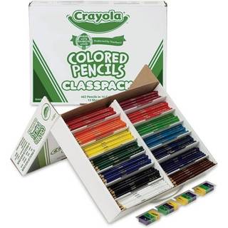 Crayola Colored Pencil ClassPack (462CT) Bulkfarvede blyanter 14 Assorterede farver Skoleartikler til l?rere i alderen 3+