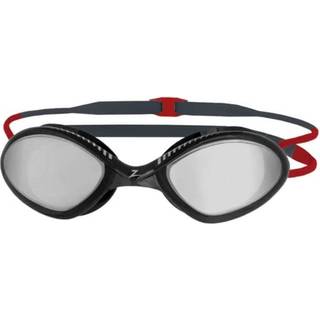 Zoggs Tiger Titanium Mirrored Goggle Black/Red/Mirror Smoke, Small