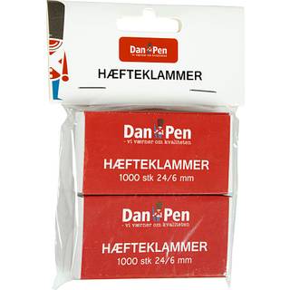 Danpen clips 2000 stk. 24/6 (På lager i butik)