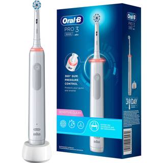 Oral-B Pro 3 3000 Sensitive Clean El-tandbørste WHITE