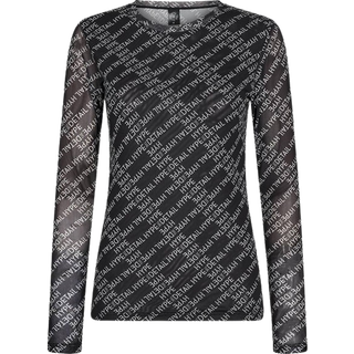 Hype The Detail Mesh bluse, sort, Størrelse: XS, Dame