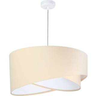 Pendellampe Vivien, tofarvet, beige/hvid