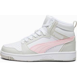 Puma Rebound V6 Mid Sneakers Youth, White, Size 38.5, Shoes - Sedate Gray - 38.5