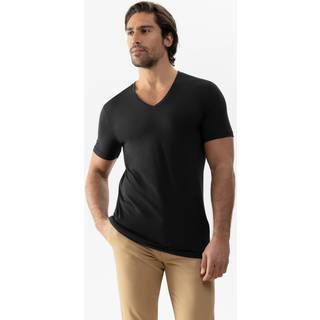 Mey Dry Cotton Colour V Neck T-Shirt - Black - Medium