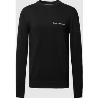 Calvin Klein Sleek Long Sleeve Crew Neck Sweater with Logo