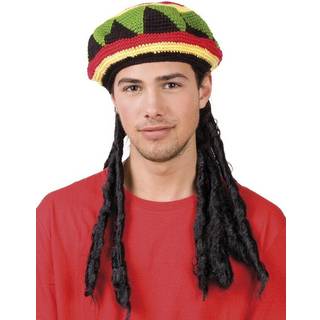 Rastahue med dreadlocks