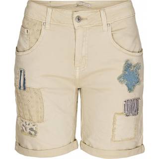LOLA dame shorts med lapper - Beige - 36