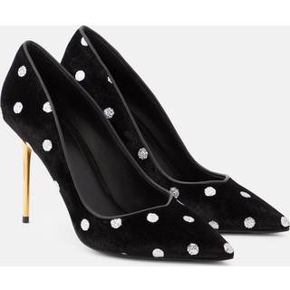 Balmain Ruby polka-dot velvet pumps - black - EU 38.5
