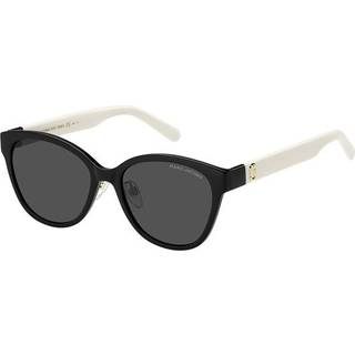 Marc Jacobs Kvinde MARC 648/G/S 80S/IR Solbriller Plast Sort/hvid Grå Rund