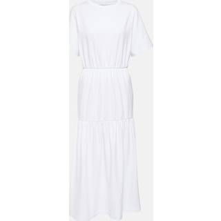 Max Mara Cotton jersey tiered midi dress - white - L
