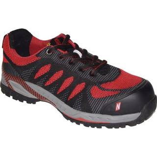 Nitras 7410  PRO STEP S1P sikkerhedssko Sort/Rød tex´kstil EVA Ydersål Glasfiber tåhætte metalfri ESD