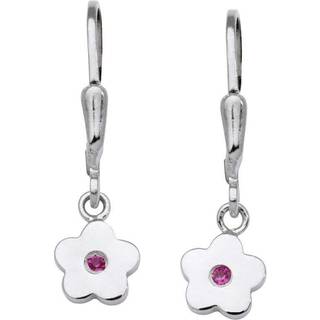 Schneider Basic Ohrringe - Silber - Blume hängend Rosa - SK04 - rosa