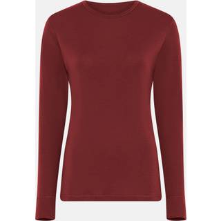 Langærmet t-shirt | 100% merino uld | Rød