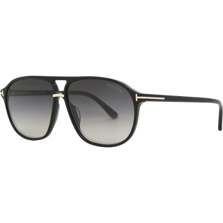 TOM FORD Mand FT1026 BRUCE 01B Solbriller Acetat Sort Grå Firkantet Normal Skygge