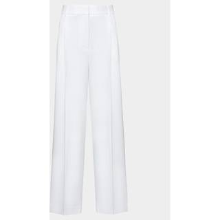 MK Crepe Wide-Leg Trousers - White - Michael Kors - EU 32
