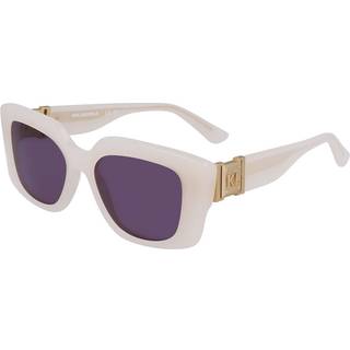Karl Lagerfeld Kvinde KL6125S 280 Solbriller Acetat Hvid Grå Firkantet Normal Normal