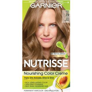 Garnier Nutrisse n?rende h?rfarve creme 72 m?rk beige blondine (s?d latte) (emballage kan variere)