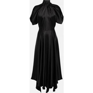 Stella McCartney Draped satin midi dress - black - XXXS