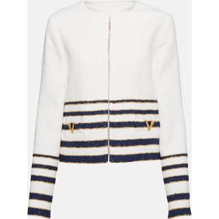 Valentino VLogo striped jacket - white - L