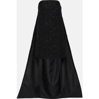 Max Mara Strapless paneled jacquard minidress - black - XXS