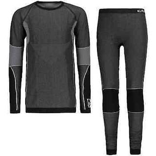 CMP Kid's Seamless Set (Sweat+Pant) Skiundertøj Børn størrelse 10-12 Years farve grå/sort