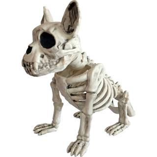 Siddende skelet hund, 28 cm