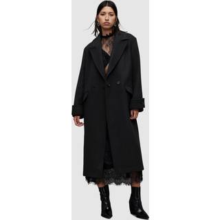 All Saints AllSaints Black Mabel Coat