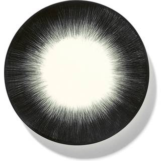 Serax - Plate Dé White/Black Var 5 - Assietter - Ann Demeulemeester - Sort,Hvid