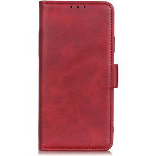Samsung Galaxy S22 Blødt Læder Flip Cover m. Pung - Rød