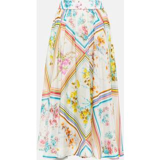 Zimmermann Halcyon floral silk midi skirt - multicoloured - XXS