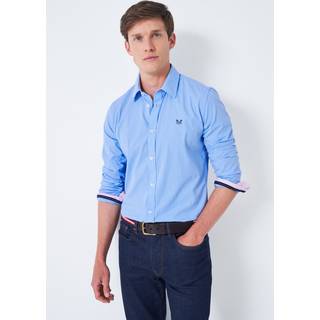 Crew Clothing Crew Clothing Company Blue Classic Fit Heritage 100% Cotton Micro Stripe Shirt