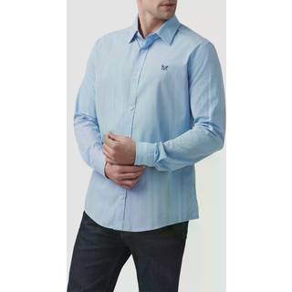 Crew Clothing Crew Clothing Blue 100% Cotton Heritage Micro Stripe Shirt