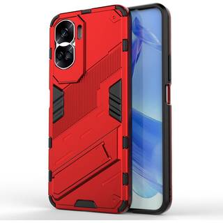 Honor 90 Lite Hybrid Håndværker Bagside Cover m. Kickstand - Rød
