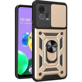 Motorola Moto G72 Håndværker Bagside Cover m. Magnetisk Kickstand & Cam Slider - Guld