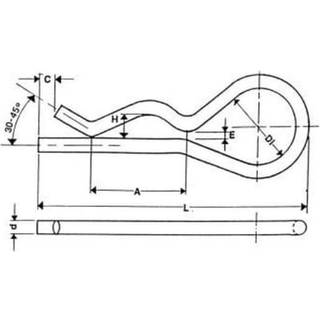 Fjedersplit type B A4 2,5mm