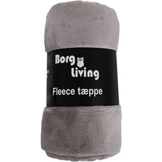 Fleece tæppe - Grå - 150x200 cm - Blødt og lækkert sofatæppe - Borg Living