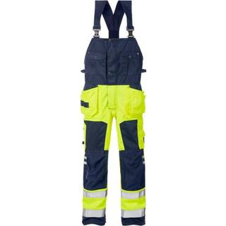 Kansas 127380 Hi Vis Håndværker Overalls kl.2 1014 / Arbejdsoveralls Hi-Vis gul/Marine D104