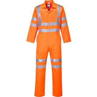 Hi-Vis polybomulds-serviceoveralls - Orange (Størrelse: 4XL)