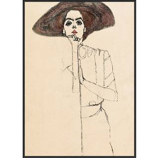 Plakat - Portrait Féminin Iii - Egon Schiele Plakat - Str:50 x 70 Cm - Incado