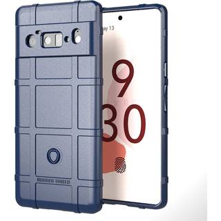 Google Pixel 6 Pro Rugged Shield Series Håndværker Bagside Cover - Blå