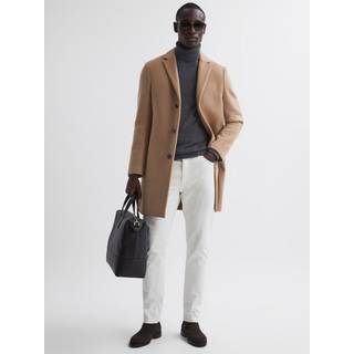 Reiss Reiss Camel Gable Wool Blend Single Breasted Epsom Overcoat