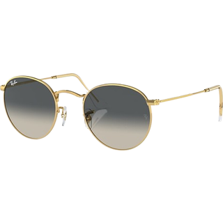 Ray - Ban Unisex RB3447 ROUND METAL 001/71 Solbriller Metal Guld Grå Rund Normal Skygge